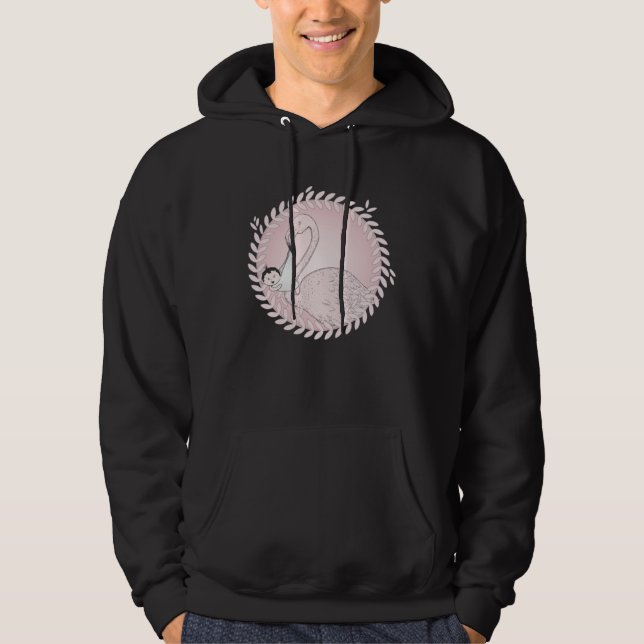 Flamingo brings the baby instead of the stork hoodie (Vorderseite)
