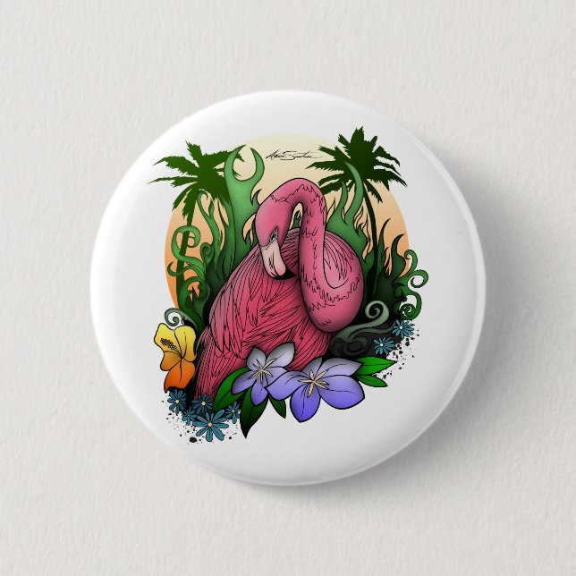 Flamingo Button (Vorderseite)