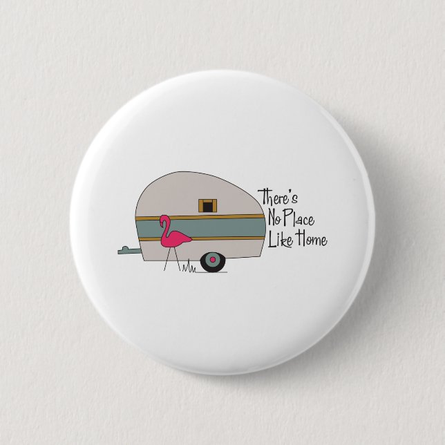 Flamingo-Camper Button (Vorderseite)
