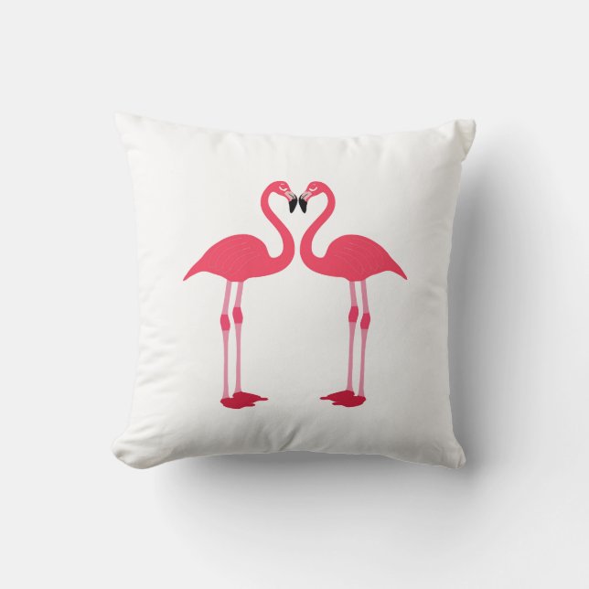 Flamingo-Cartoon Kissen (Vorderseite)