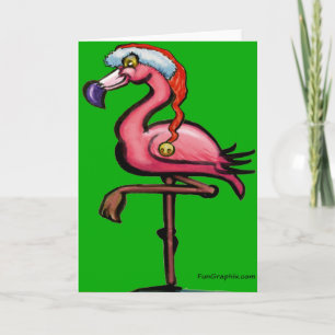 Flamingo Christmas Card Feiertagskarte
