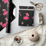 Flamingo Christmas Geschenkpapier<br><div class="desc">Flamingo Weihnachts Wrapping Papier.</div>