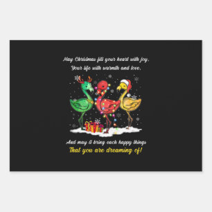 Flamingo Christmas Geschenkpapier Set