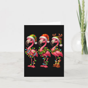 Flamingo Christmas Sarcastic Xmas Lights Flamingo Karte