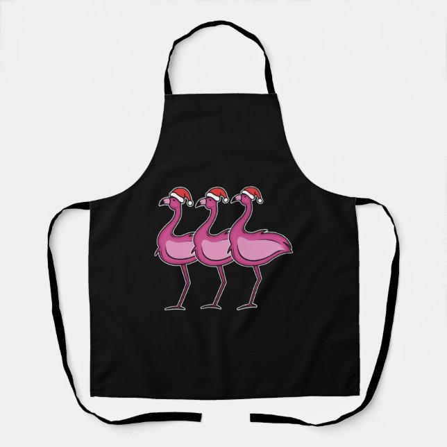 Flamingo Christmas Schürze (Vorderseite)