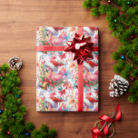 Flamingo Christmas themed Geschenkpapier<br><div class="desc">Flamingo Weihnachts-Thema Wrapping Paper</div>