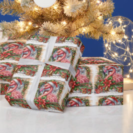 Flamingo Christmas themed Geschenkpapier