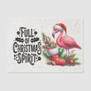 Flamingo Christmas themed Seidenpapier