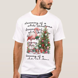 Flamingo Christmas themed T-Shirt