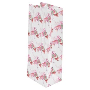 Flamingo Christmas Wine Geschenktasche Geschenktüte Für Weinflaschen
