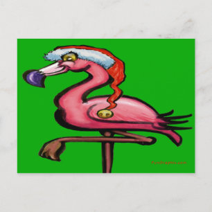 Flamingo Chrsitmas Postkarte