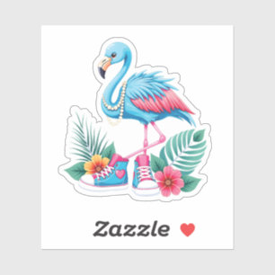 Flamingo Chucks and Pearls Comma La Harris 2024 Aufkleber
