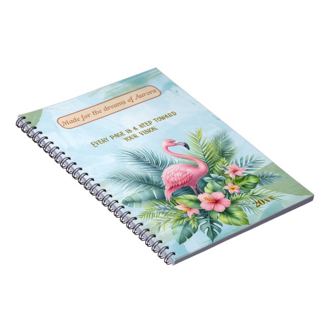 Flamingo Classic Notebook mit individuellem Angebo Notizblock (Rechte Seite)