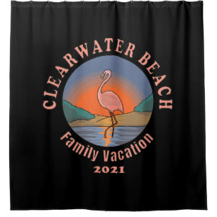 Flamingo   Clearwater Beach Flamingo Vacation 2021 Duschvorhang