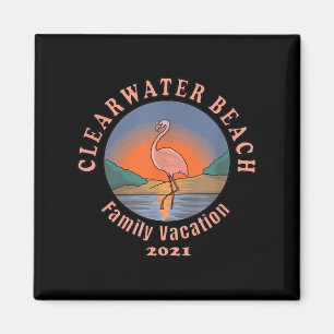 Flamingo   Clearwater Beach Flamingo Vacation 2021 Magnet