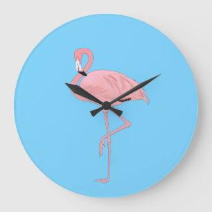 Flamingo Clock Große Wanduhr