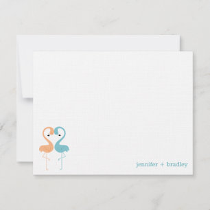 Flamingo Couple Custom Flat Vielen Dank Anmerkunge Einladung