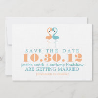 Flamingo Couple Wedding Save the Date