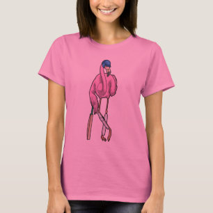 Flamingo Cricket-Schläger T-Shirt