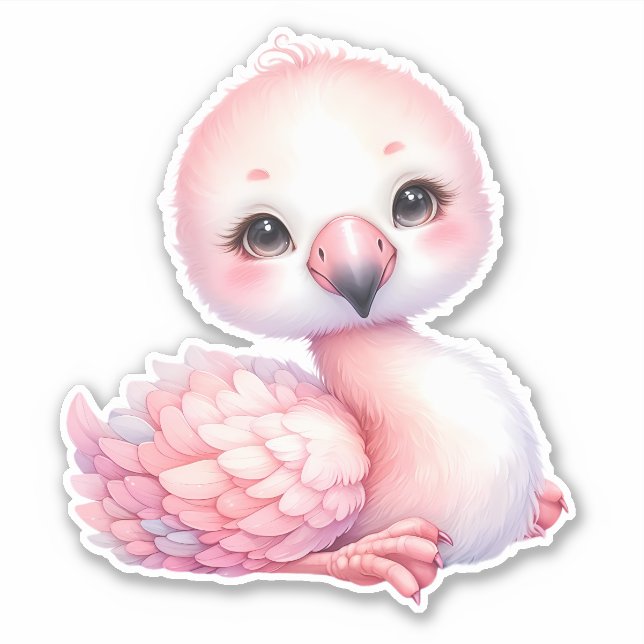 Flamingo Custom Cut Scrapbooking Sticker (Vorderseite)