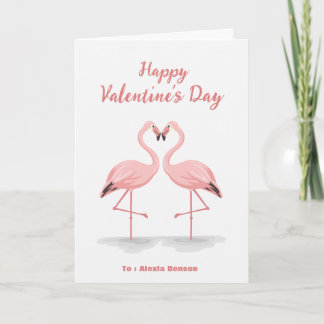 Flamingo Custom Valentine's Card Karte
