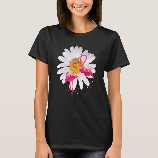 Flamingo Daisy Blume Hippie Unity Day No Bullying T-Shirt (Vorderseite)