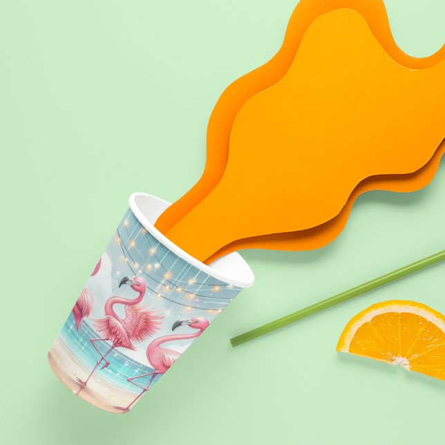 Flamingo Dance and Birthday Celebration Party Pappbecher (Von Creator hochgeladen)