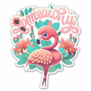 Flamingo Delight Stickers, die Freude bringen Aufkleber