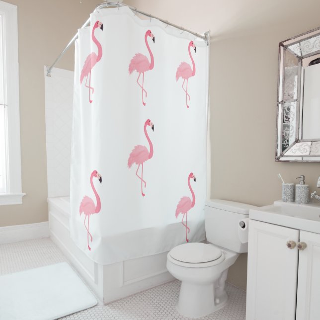 Flamingo Design Duschvorhang (Beispiel)