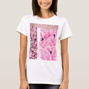 Flamingo Diamanten Rosa Funkelnd T-Shirt