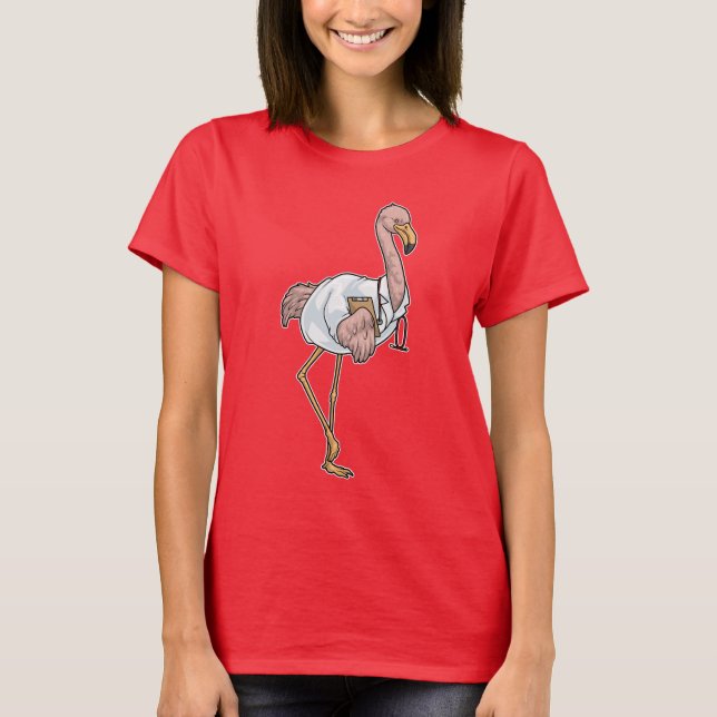 Flamingo Doctor Stethoscope T-Shirt (Vorderseite)
