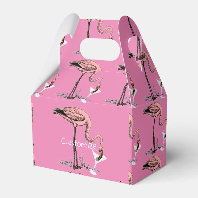 Flamingo Drinking Martini Thunder_Cove Geschenkschachtel (Vorderseite)
