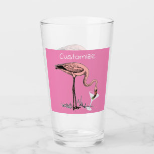 Flamingo Drinking Martini Thunder_Cove Glas