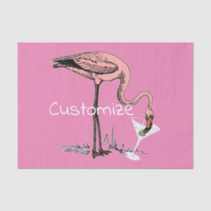 Flamingo Drinking Martini Thunder_Cove Seidenpapier