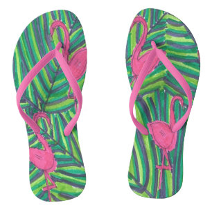 Flamingo-DschungelVibe Flip Flops