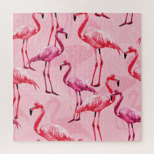 Flamingo Elegance: Rosa Vogelmuster.