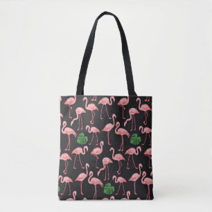 Flamingo Elegance: Vintag Monstera Fusion. Tasche