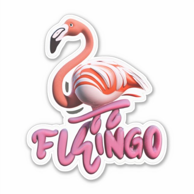 Flamingo Elevation Your Style with Stickers Aufkleber (Vorderseite)