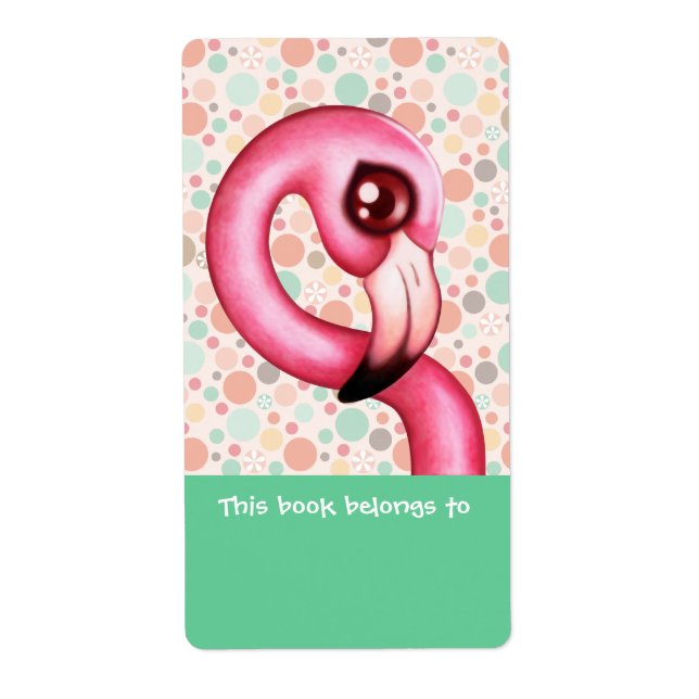 Flamingo-Exlibris-Etiketten (Vorne)