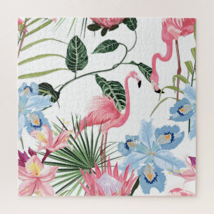 Flamingo Exotische Blume Tropisch nahtlos
