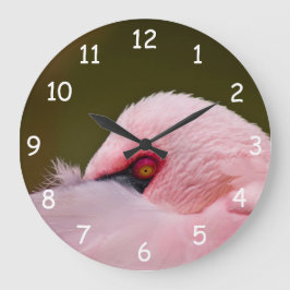 Flamingo Eye Große Wanduhr