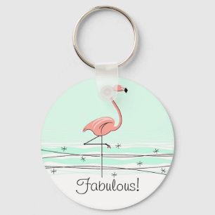 Flamingo "fabelhaft!" Schlüsselkettengrün Schlüsselanhänger