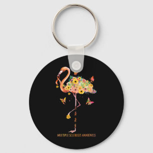 Flamingo Faith Hope Fight Cure Multiple Sklerose Schlüsselanhänger