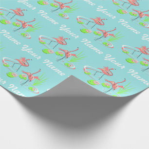 Flamingo Fandango Duo 2 Name Geschenkpapier