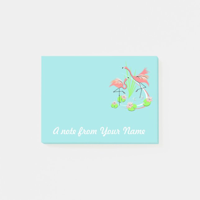 Flamingo Fandango Duo Text Post-it-Note Post-it Klebezettel (Vorderseite)