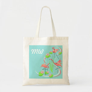 Flamingo Fandango Monogram Tasche