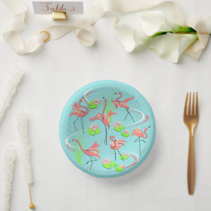 Flamingo Fandango Pappteller