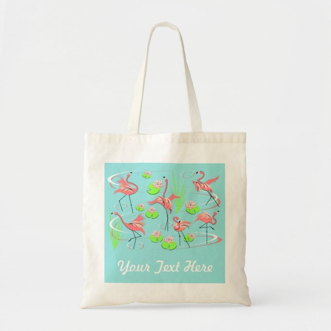 Flamingo Fandango Text Tasche (Vorne)