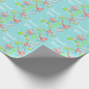 Flamingo Fandango Trio Danke, dass Sie Geschenkpac Geschenkpapier