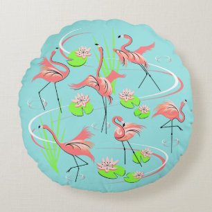 Flamingo Fandango werfen Kissen rund